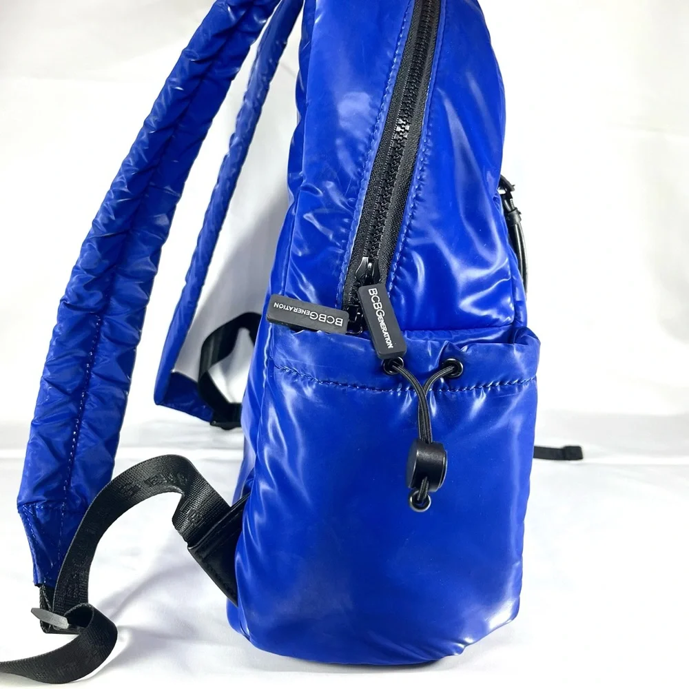 BCBGeneration Royal‎ Blue Quilted Puffer Backpack Trendy Y2K 90s Lightweight